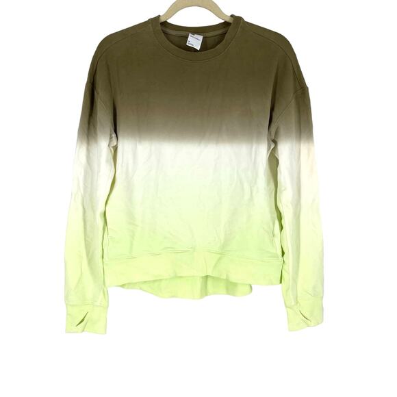 All In Motion Cotton Knit Athletic Sweatshirt Ombre Green Women's Size XS NWT - Picture 1 of 9